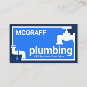 Stylish Leaking Pipe Faucet Border Frame Business Card