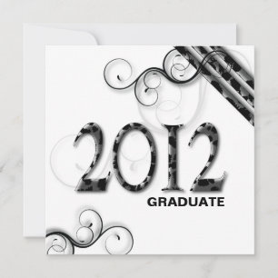 Stylish Leopard 2012 Grad Announcement Invitation
