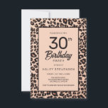 Stylish Leopard Animal Print Trendy 30th Birthday Invitation<br><div class="desc">Elevate your birthday celebration with our Stylish Leopard Animal Print Trendy Birthday Invitation! Perfectly designed for her,  this invitation captures the essence of a wild safari with its striking combination of stripes and spots in black,  brown,  and beige. For more products visit my zazzle shop: Youtopia Official.</div>