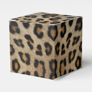 Stylish leopard cheetah fur animal print pattern favour box