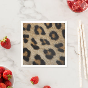 Stylish leopard cheetah fur animal print pattern napkin
