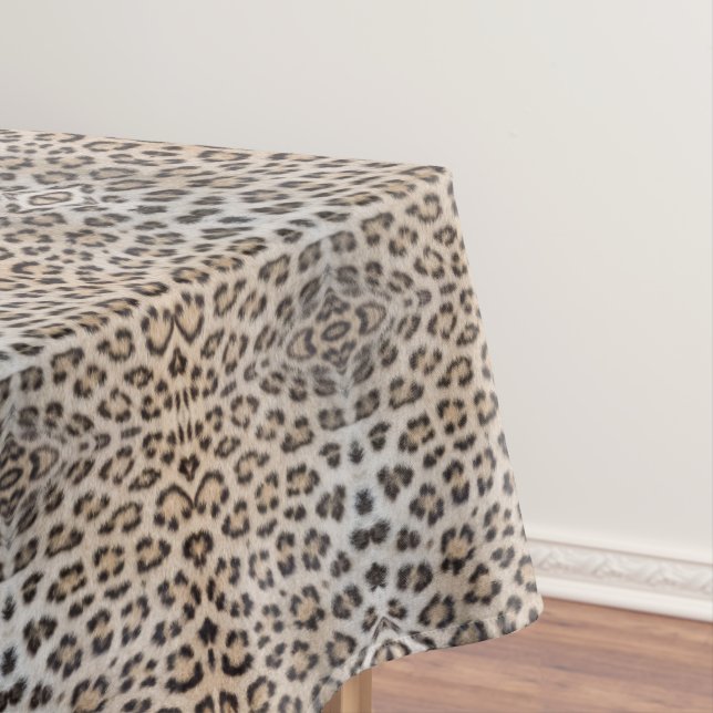Stylish leopard cheetah fur animal print pattern tablecloth (In Situ)