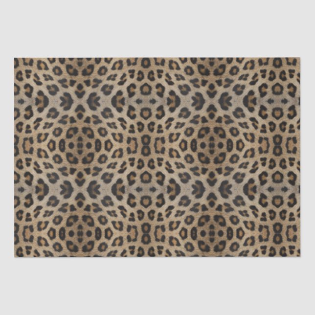 Stylish leopard cheetah fur animal print pattern tissue paper (Front)