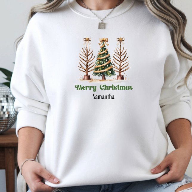 Stylish Leopard Christmas Trees gift idea for her  Hoodie (Stylish Leopard Christmas Trees gift idea for her hoodie)