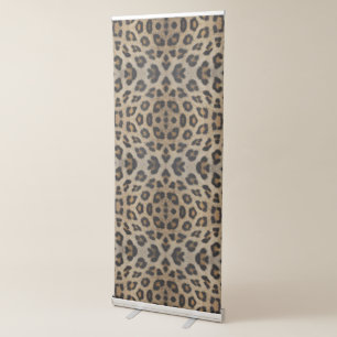 Stylish leopard fur animal print pattern party retractable banner