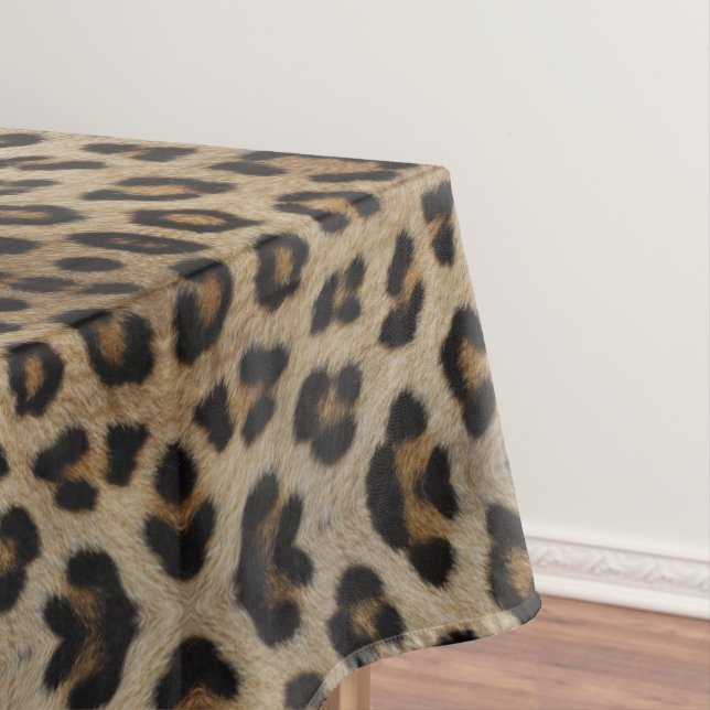 Stylish leopard fur animal print pattern trendy tablecloth (In Situ)