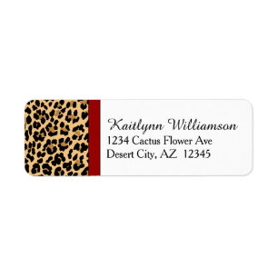 Stylish Leopard Print and Red Accent