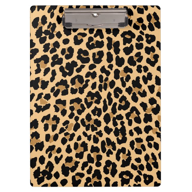 Stylish Leopard Print Clipboard (Front)