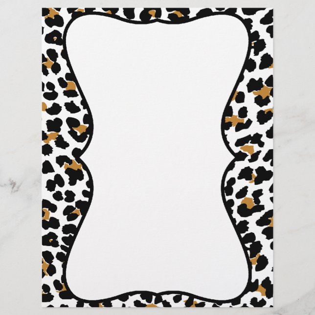 Stylish Leopard Print Letterhead (Front)