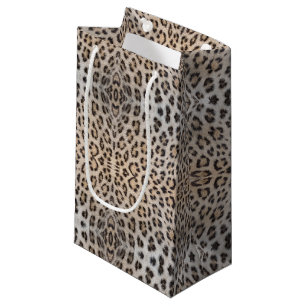 Stylish leopard skin fur animal print pattern chic small gift bag