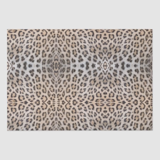 Stylish leopard skin fur animal print pattern chic tissue paper (Front)