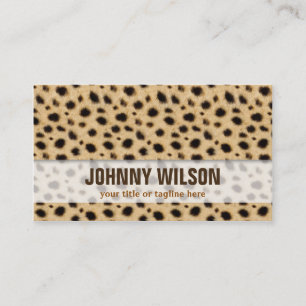Stylish Leppard Print Translucent White Business Card