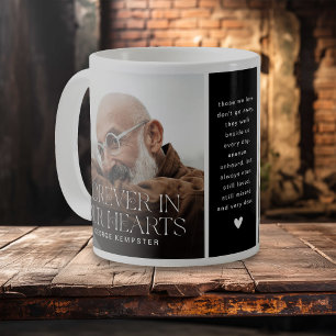 Stylish Lettering Forever in our Hearts' Memorial Coffee Mug