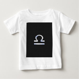 Stylish Libra Zodiac Sign Black Snake Skin Decor Baby T-Shirt
