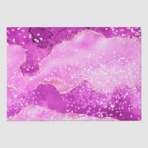 Stylish Light Magenta Pink Shimmer Glitter Agate Tissue Paper