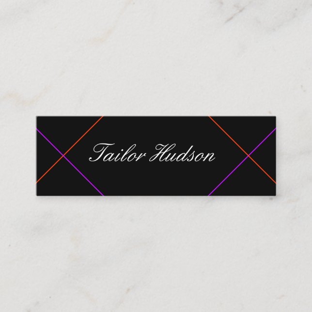 Stylish Lines Mini Business Card (Front)