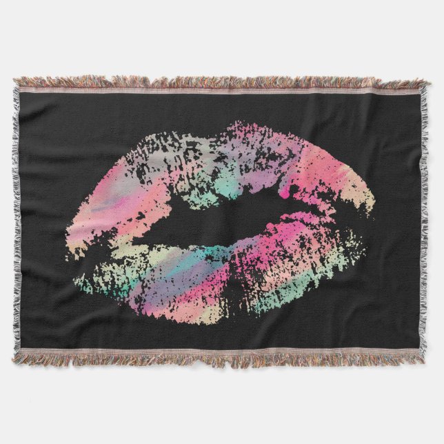 Stylish Lips #15 Throw Blanket (Front)