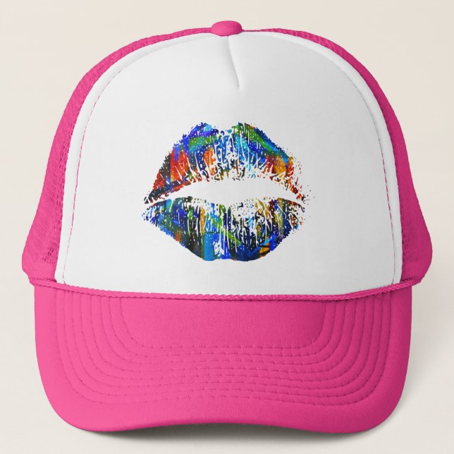 Stylish Lips #15 Trucker Hat (Front)