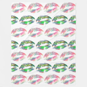 Stylish Lips #22 Fleece Blanket