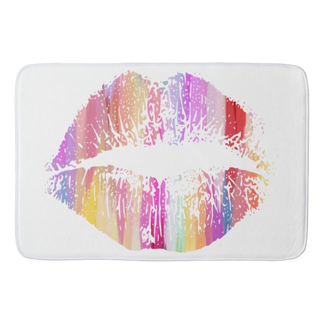 Stylish Lips #2 Bath Mat (Front)