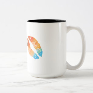 Stylish Lips #2 Two-Tone Coffee Mug