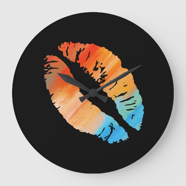 Stylish Lips #8 Large Clock (Front)
