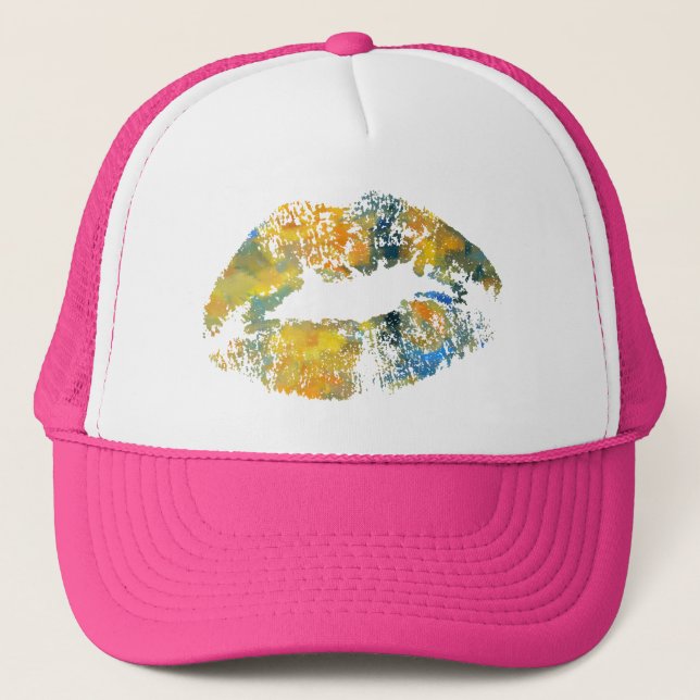 Stylish Lips #8 Trucker Hat (Front)