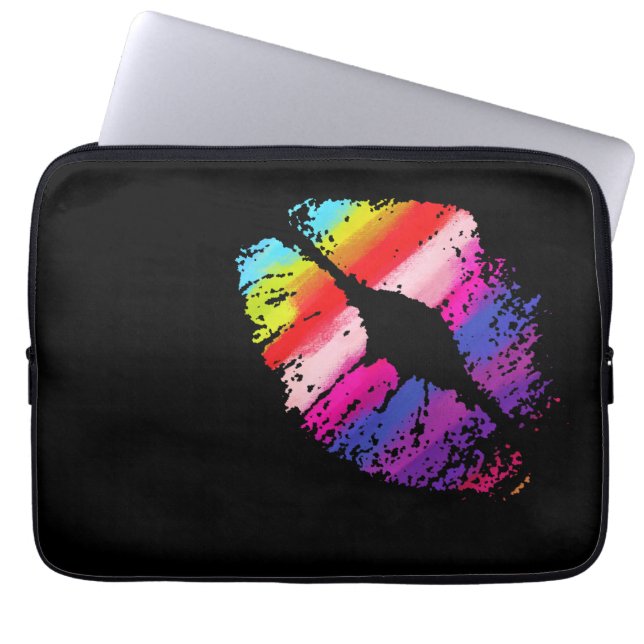 Stylish Lips #9 Laptop Sleeve (Front)