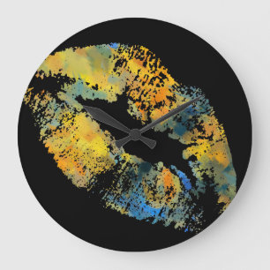 Stylish Lips #9 Large Clock