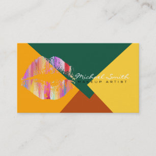 Stylish Lips Makeup Artist Modern Retro Colour #10 Business Card