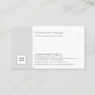 Stylish Logo Plain Corporate Modern Professional Business Card