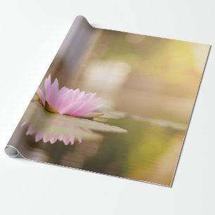 Stylish Lotus Flower Landscape, Zen Wrapping Paper