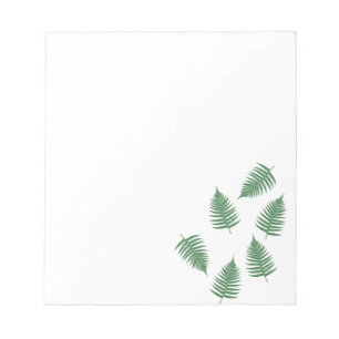 Stylish Lucky Green Fern Notepad