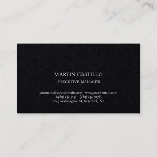 Stylish Luxury Black Professional Serif Font Business Card