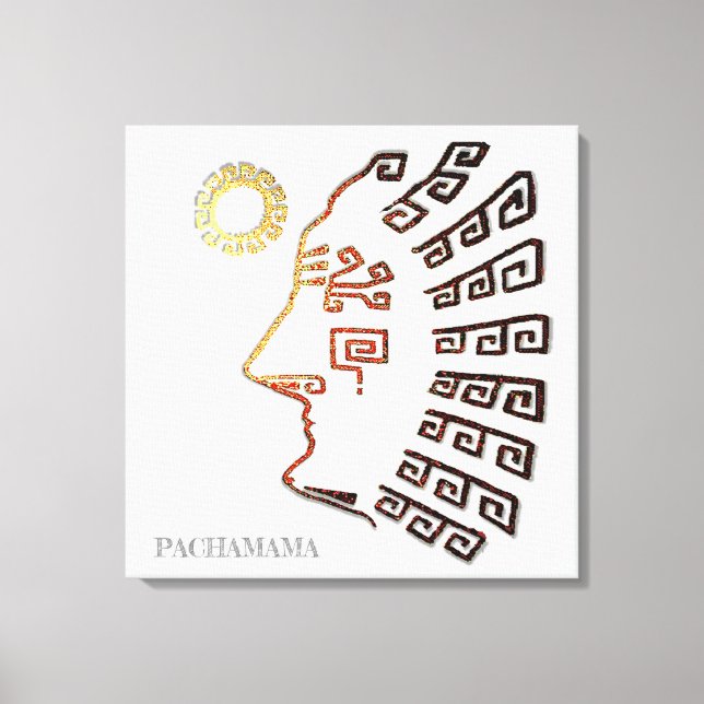 Stylish Machu_Picchu Drawing Canvas Print (Front)