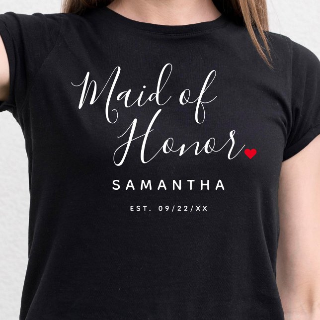 Stylish Maid Of Honour Wedding T-Shirt (Creator Uploaded)