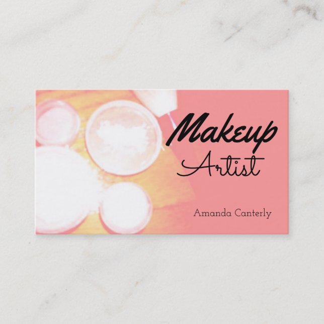 Stylish Makeup Artist Business Card (Front)