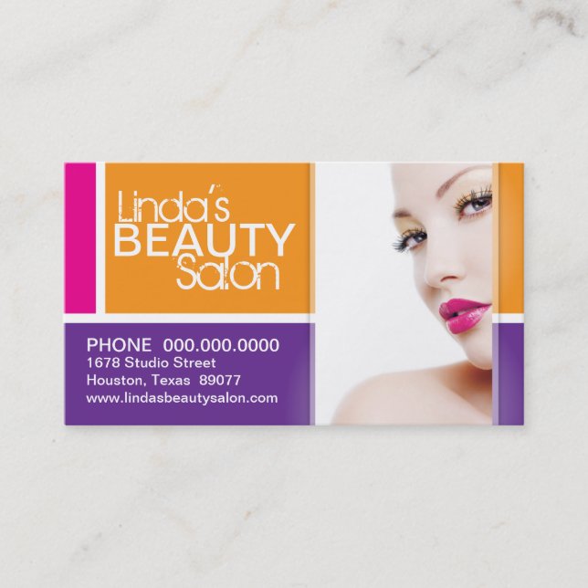 STYLISH MAKEUP ARTIST BUSINESS CARD TEMPLATE (Front)