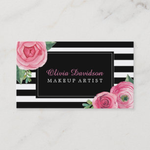 Stylish Makeup Artist Business Cards