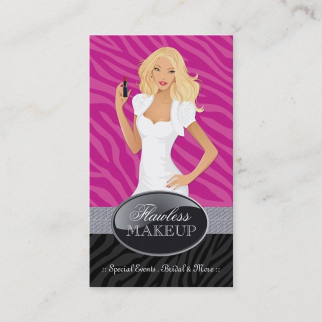 Stylish Makeup Artist Business Cards (Front)