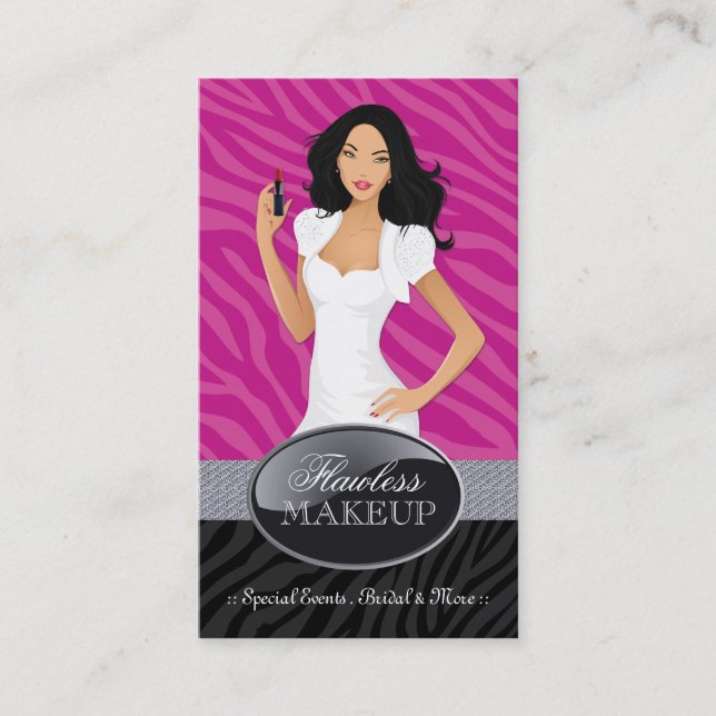 Stylish Makeup Artist Business Cards (Front)