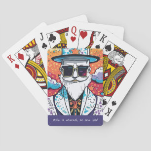Stylish Man Playing Cards