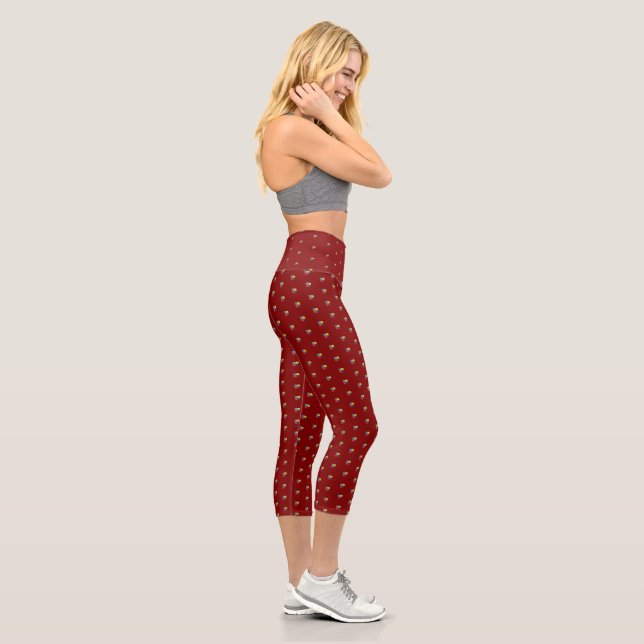 Stylish Maroon Capri Leggings for Active Lifestyle (Right)