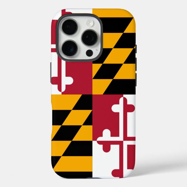 Stylish Maryland State Flag Decor Case-Mate iPhone Case (Back)