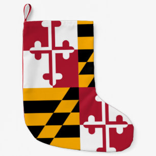 Stylish Maryland State Flag Decor Small Christmas Stocking