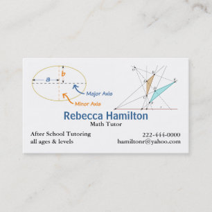 Stylish Math Tutor / Teacher's Business Card