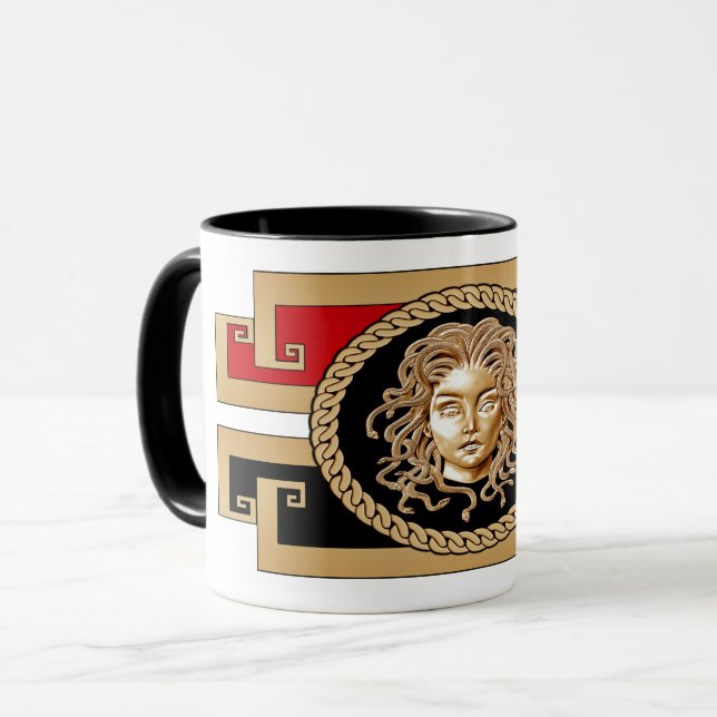 Stylish Medusa Gold Mug (Front Left)