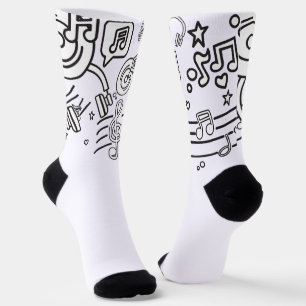 Stylish Melody: Music-Themed Socks