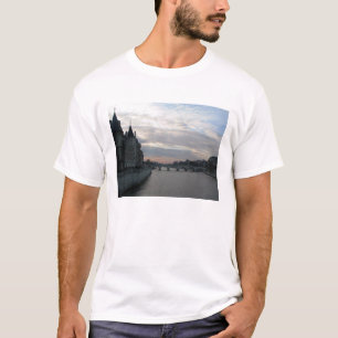 Stylish Men T Shirt with beautiful sunset in Paris