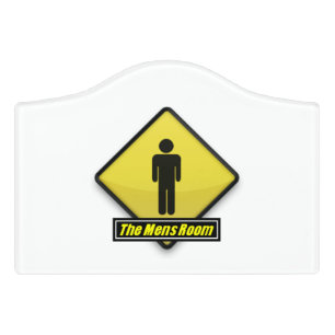 Stylish Men's Room door sign 